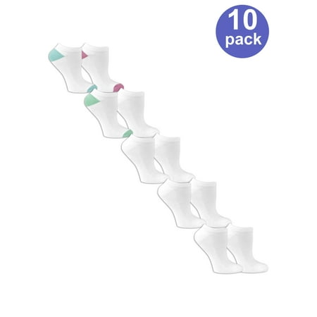 Fruit of the Loom Everyday Soft Women's Socks, 10 Pack, 4-10, White with (The Best Wool Socks)