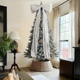 thumbnail image 5 of 6 Foot Giant White Velvet Bow, Large Christmas Tree Bow for Wall Mantel Door Window Decor, Premium Velvet Oversized Ribbon for Indoor Outdoor Holiday Decorations, 5 of 7