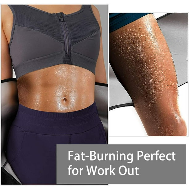 4 in 1 Sauna Sweat Waist Trimmer Thigh Sauna Sweat for Women and Men Weight Loss Tummy Control Waist Trainer Workout Belt