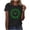Black-KL-home supplies, variant on LEFTHIGH Home Ladies St. Patricks Day Printed Round Neck Short Sleeve Shirt Casual Top for Women New Home Essentials