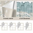 thumbnail image 5 of Blue Coastal Coral Swag Curtains for Kitchen/Bedroom/Living Room, Summer Beach Ocean Abstract Art Scalloped Curtains 63 Inch Long, Rod Pocket Window Swag Topper Curtains Valances 2 Panels Set 36"x63", 5 of 8