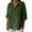 Green, variant on 3/4 Sleeve Linen Blend Shirt - Lightweight Top for Spring/Summer Workwear Or Smart Outfits, Women's Peplum T-Shirt Puff Sleeve V-Neck Summer Casual Office Blouse, Coffee, L