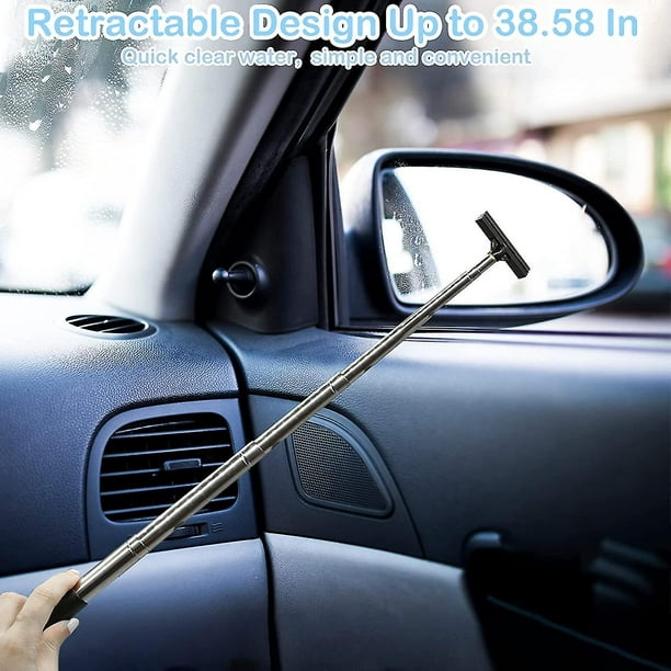 Car Rearview Mirror Wiper Portable Auto Door Glass Squeegee Universal for  Auto
