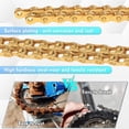 thumbnail image 3 of BUCKLOS 6/7/8/9/10/11/12 Speed Bike Chain,Half Hollow/Full Hollow Bicycle Chains for Road Bike/Mountain Bike/MTB//BMX,Silver/Gold 1/2 x 11/128 Inch 116 Links with Quick Link, 3 of 7