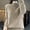 Khaki, variant on VISALY Turtleneck Sweatshirt Knit Sweater Light Sweaters Long Sleeve Crew Neck Lightweight Soft Knitted Pullover Knitted Blouse Crochet Sweaters Womens Hoodies Pullover Dressy Sweaters Beige L