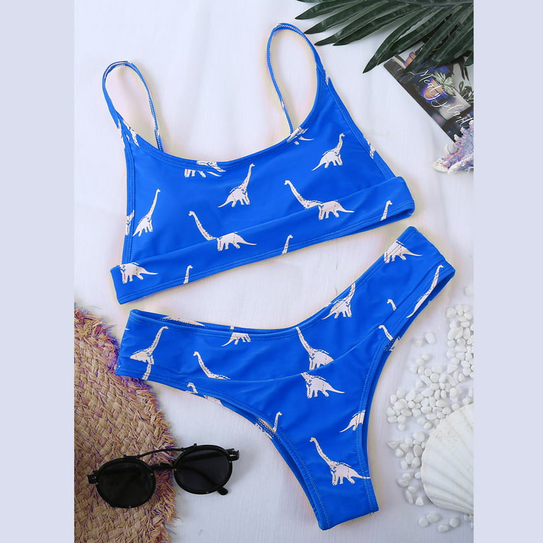 NKOOGH Bikinis for Teens Bathing Suit Shirts for Juniors Women Print  Bikinis Swimsuit Push Up Bikini Set Two Pieces Beach Bathing Suit Swimwear