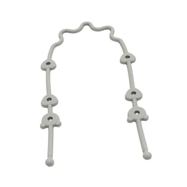 Cadena de chupete de silicona,Correas de seguridad de cadena de chupete de silicona para niños y niñas,Soporte para chupete Cadena de silicona Juguete para biberón,Correa Chupete Cordón Gris Hugo Cadena de chupete de silicona