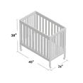thumbnail image 7 of Fizzy Baby Foldable Baby Crib with Wheels Portable Baby Bed Travel Crib, Espresso, 7 of 7