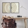 thumbnail image 2 of Stupell Rustic Mandala Boho Pattern Abstract Painting Black Framed Art Print Wall Art, Set of 2, 2 of 8