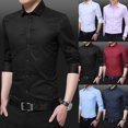 thumbnail image 4 of CENL Men Casual Fashion Slim Fit Long Sleeve Casual Business Formal Dress Tops Shirts, 4 of 8