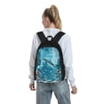 thumbnail image 7 of Lsque Underwater Dolphin Scene Pattern Adult Backpack – Durable & Lightweight PU Canvas Storage Bag , 15” Laptop Compartment, and Multiple Pockets, 7 of 7