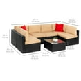 thumbnail image 7 of Best Choice Products 7-Piece Outdoor Modular Patio Conversation Furniture, Wicker Sectional Set - Black/Tan, 7 of 7