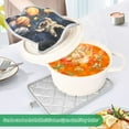 thumbnail image 3 of Yayeee Pot Holders Kitchen Heat Resistant with Pocket 7"x9.8" Cotton Oven Cooking Hot Pads, Watercolor Astronaut, 3 of 7