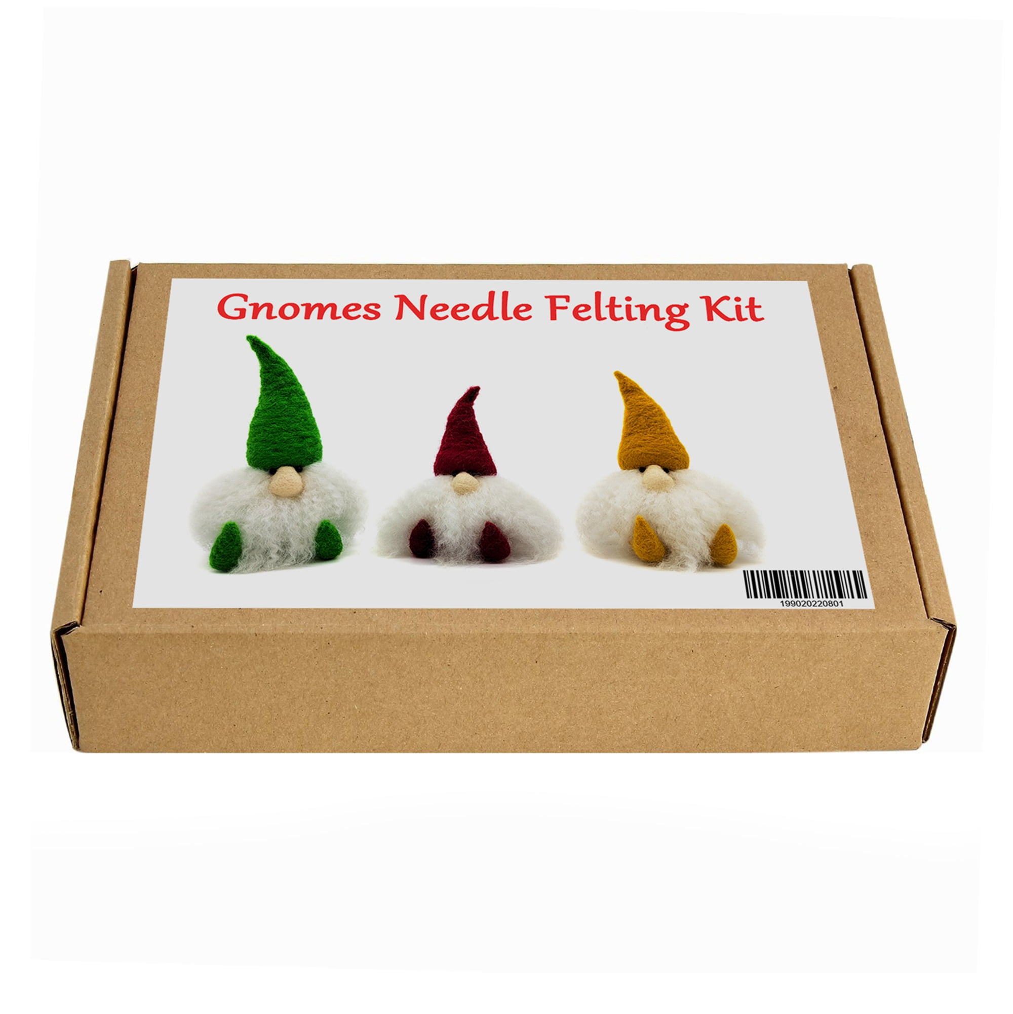 Feltsky 3 Pack Mini Gnomes Needle Felting Kits for Beginners Gift for Mother's Day Birthday