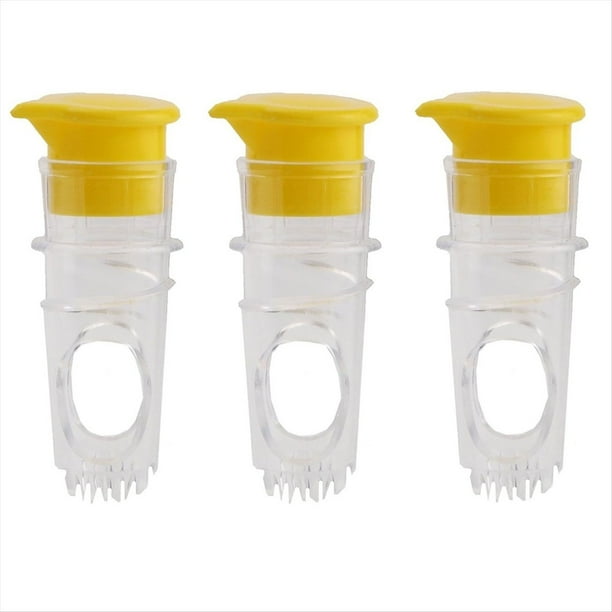 3 Piezas Mini Exprimidor de Limón Manual, Exprimidor de Limón Portátil, Exprimidor de Frutas Multifuncional para Su Cocina