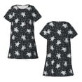 thumbnail image 3 of Bixox Turtle Pattern Women's Nightgown, Soft & Breathable Sleepwear, Round Neck Knee-Length Pajama Dress,Loungewear for Home & Sleep, 3 of 7