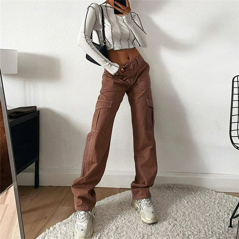 Solid Color All-Match Casual Cargo Pants 