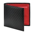 thumbnail image 1 of Cartera para hombre Fernando Línea roja con patrón de fibra de carbono pequeña, 1 of 8