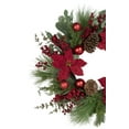 thumbnail image 5 of Northlight Artificial Red Berry and Poinsettia Christmas Wreath, 28-Inch, Unlit, 5 of 5
