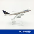 thumbnail image 1 of 6Inch 15CM Boeing 737 747 757 767 777 787 Diecast Airplane Model For Gift Collection,747 UNITED, 1 of 6