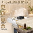 thumbnail image 5 of Holaki Head Spa Massage Table with Water Cycle and Fumigation, Stationary PU Leather Salon Bed, Wood Frame, Beige, 5 of 12