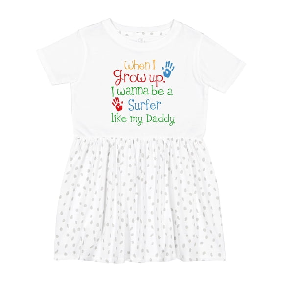 Inktastic Surfer Like Daddy Childs Surfing Girls Toddler Dress