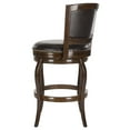 thumbnail image 6 of SAFAVIEH Pasquale Industrial Swivel Bar Stool with Footrest, Espresso/Brown, 6 of 6