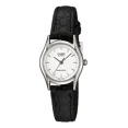 thumbnail image 1 of Reloj Casio Ltp-1094e-7a Dama Con Corea De Piel Color de la correa Negro Color del bisel Plateado Color del fondo Blanco, 1 of 2