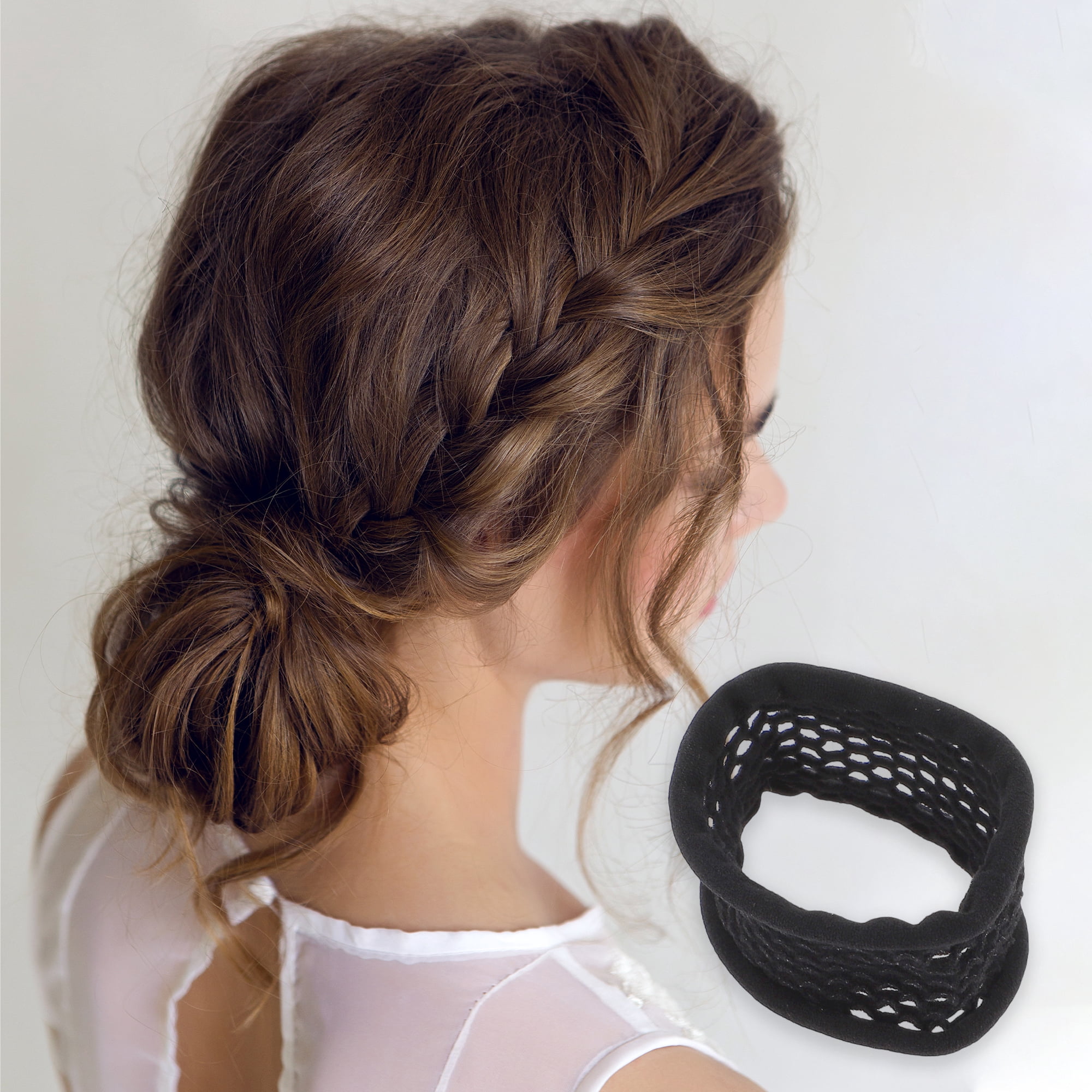 Unique Bargains Durable Mesh Style Hair Rope 6pcs Black