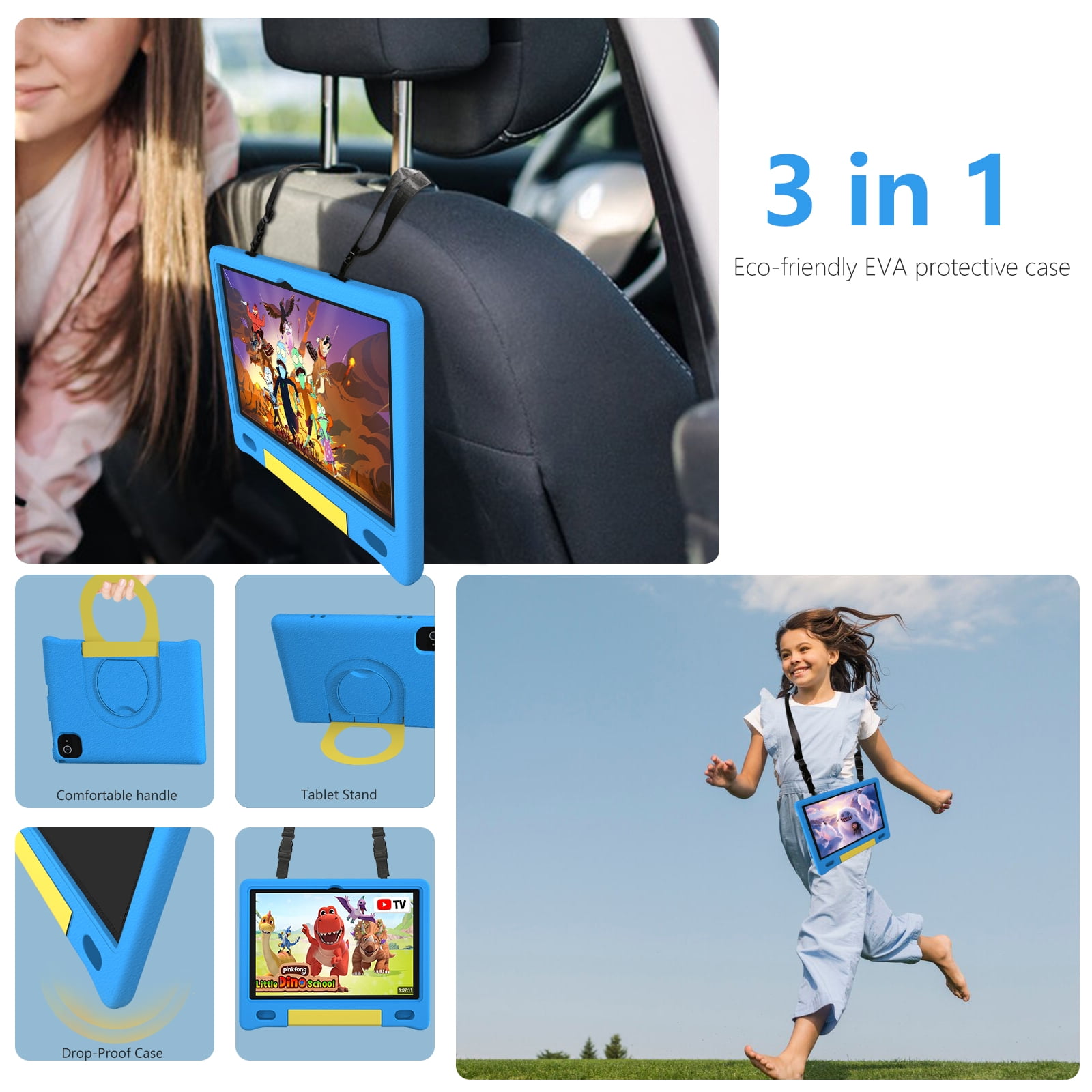 TABWEE Tablet per Bambini 10 Pollici, Tablets Android 15, 12 GB RAM