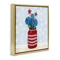 thumbnail image 4 of Stupell Industries Summer Stars Bouquet Patriotic Painting Gold Floater Framed Canvas Art Print Wall Art, 18 x 18, 4 of 10