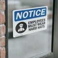 thumbnail image 4 of (2 Pack) Employees Must Wear Hard Hats OSHA Notice Sign 18 Inch X 12 Inch Vinyl Label Decal Sticker Weather Resistant, UV Protected for Workplace, Business, and Construction Site, Made, 4 of 7