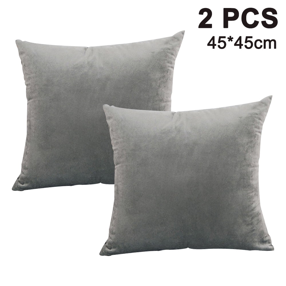 Soft Velvet Plain Cushion Cover Throw Pillow Case Sofa Home Decor Bed