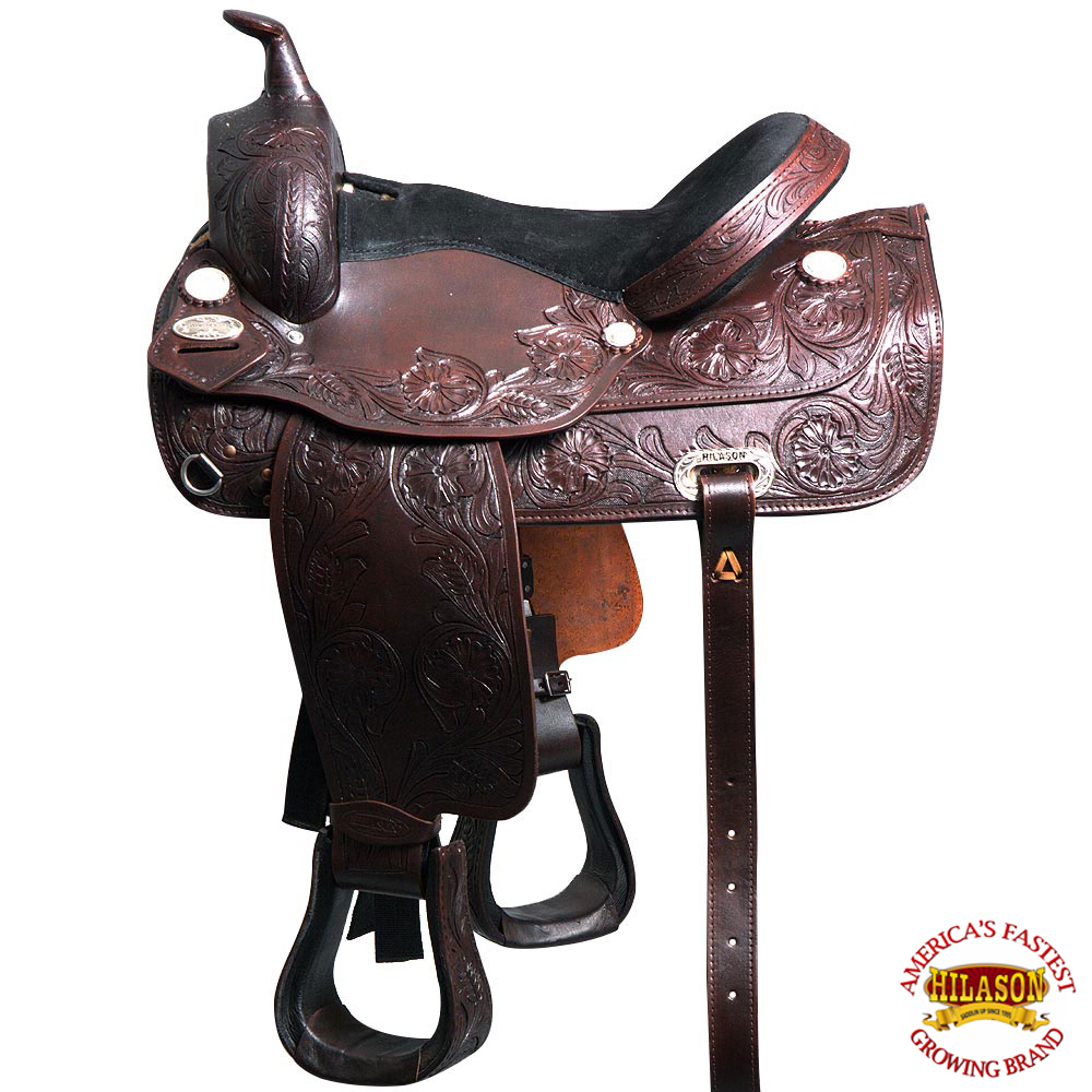 Western American Leather Draft Horse Saddle Trail Pleasure Hilason