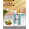 thumbnail image 5 of Aqua Teal White Ombre Stand Mixer Dust Cover with Storage Pocket & Handles,Modern Abstract Art Farmhouse Gradient Fits All Tilt Head & Bowl Lift Kitchen Appliance Cover Accessories,4.5-5 Quart, 5 of 6