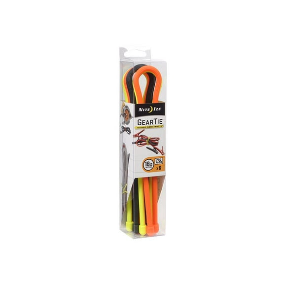 Nite Ize Gear Tie 18" Pro Pack - Cable tie kit - 1.5 ft - assorted colors