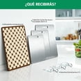 thumbnail image 4 of 3 Piezas Tabla Para Picar Acero Inoxidable 304(Auténtico), Tablas Para Picar Cocina con Alfombrilla Antideslizante y 3 Ganchos, Titanium Cutting Board, Tabla Para Cortar, 4 of 4