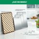 thumbnail image 4 of 3 Piezas Tabla Para Picar Acero Inoxidable 304(Auténtico), Tablas Para Picar Cocina con Alfombrilla Antideslizante y 3 Ganchos, Titanium Cutting Board, Tabla Para Cortar, 4 of 4