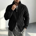 thumbnail image 6 of FOPSUFGWFO Cable Knit Cardigan for Men Solor Collar Loose Zipper Sweaters Long Sleeve V-Neck Tops for Fall Winter XL, 6 of 6
