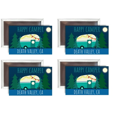 

Death Valley California Souvenir 2x3-Inch Fridge Magnet Happy Camper Design 4-Pack
