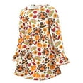 thumbnail image 2 of Unique Baby Girls Thanksgiving Pilgrim Turkey Dinner Dress (4Y, White), 2 of 5