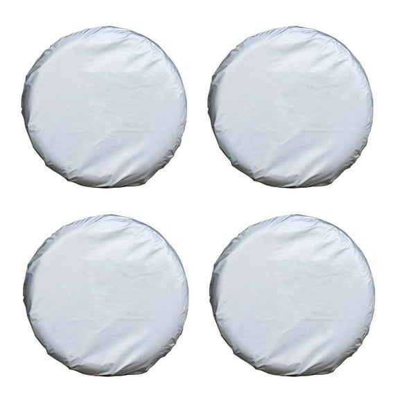 Graflsoa 4-Piece Multi-Layer RV Tire Covers, Weatherproof Silver Protection for Trailers, Campers, and Trucks, 27-29 Inch, Easy Installation with Storage Bag