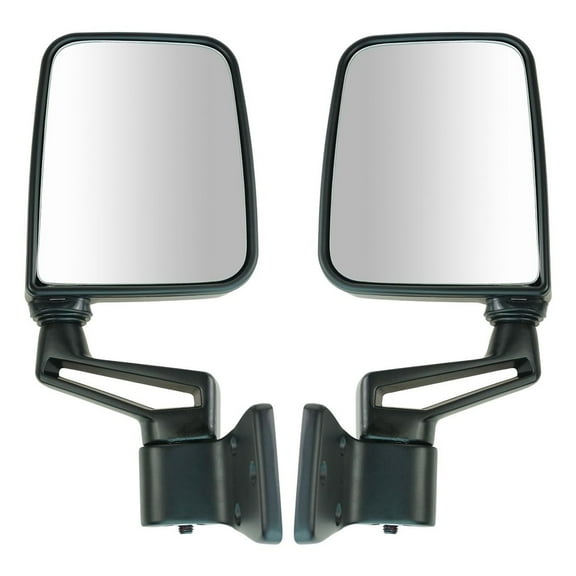 TRQ Black Manual Side View Door Mirrors Left/Right Pair for 87-02 Wrangler MRA09100 Fits select: 1997-2002 JEEP WRANGLER / TJ, 1989-1995 JEEP WRANGLER / YJ