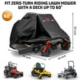 thumbnail image 2 of IC ICLOVER Zero-Turn Mower Cover, Heavy Duty 600D Riding Lawn Mower Covers, Waterproof Universal Fit with Storage Bag, Tractor Cover Up to 60" Decks, 2 of 7