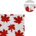 thumbnail image 5 of Vibrant Red Maple Leafs Bath Shower Curtain Liners - 60x72in - 100% Polyester - Waterproof Bath Curtain with C-Shaped Hooks for Bathroom Decoration 1 Panel, 5 of 5
