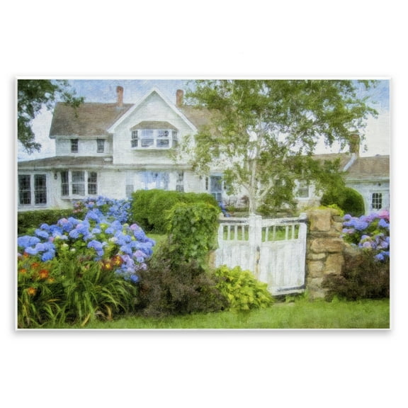 Stupell Industries Beach Getaway Cottage Buildings & Architecture Painting Unframed Art Print Wall Art, 15 x 10