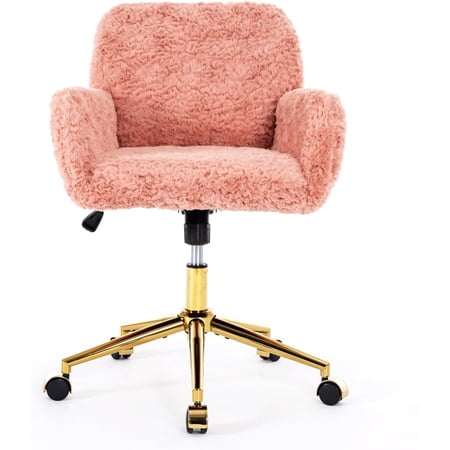 pink desk chair faux fur product