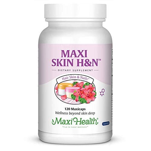 Maxi Health Skin H&N - Skin + Hair + Nail Formula - with Vitamin A & Biotin - 120 Capsules - Kosher Maxi Health Skin H&N - Skin + Hair + Nail Formula - with Vitamin A & Biotin - 120 Capsules - Kosher