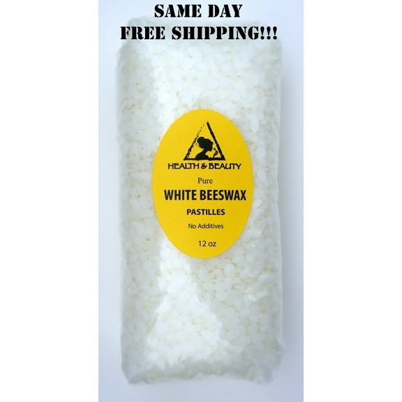 WHITE BEESWAX BEES WAX ORGANIC PASTILLES BEADS PREMIUM 100% PURE 12 OZ