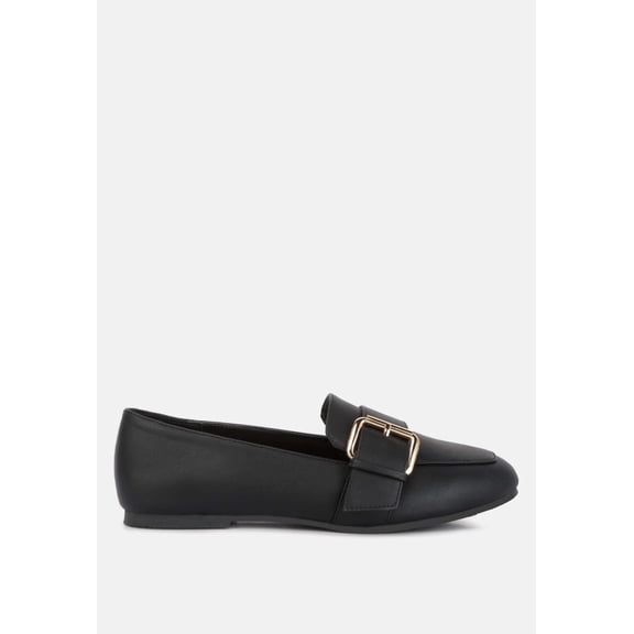 Saskia Pin Buckle Detail Loafers